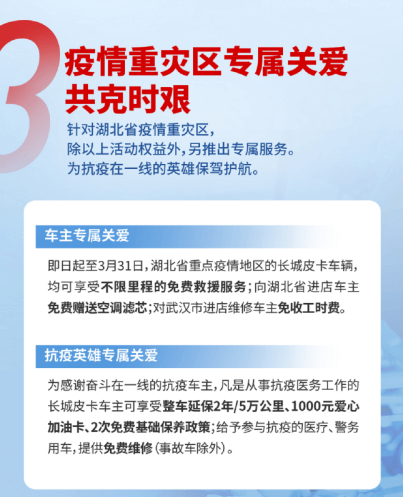 驰援抗疫，长城皮卡推“十大关爱 三减三赋”