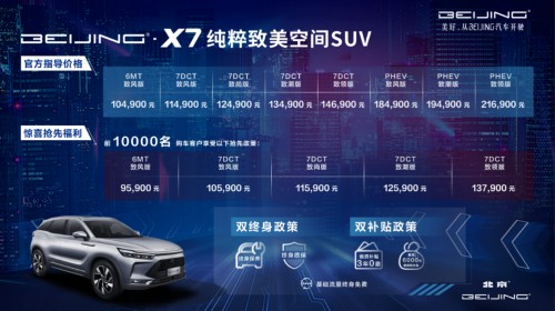 四大纯粹开启美好生活 BEIJING-X7正式上市 指导价10.49万元起