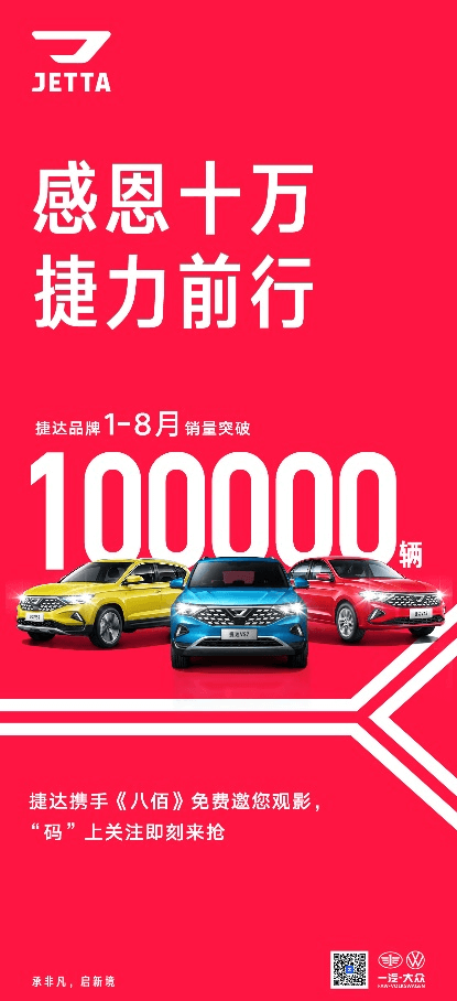 用行动感恩 销量破10万捷达喊你看《八佰》