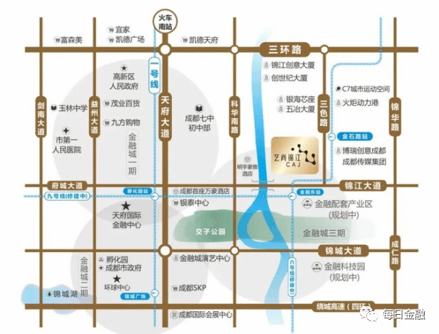 艺尚锦江：金融城的商业地标轴线，首次实现锦江东西连线
