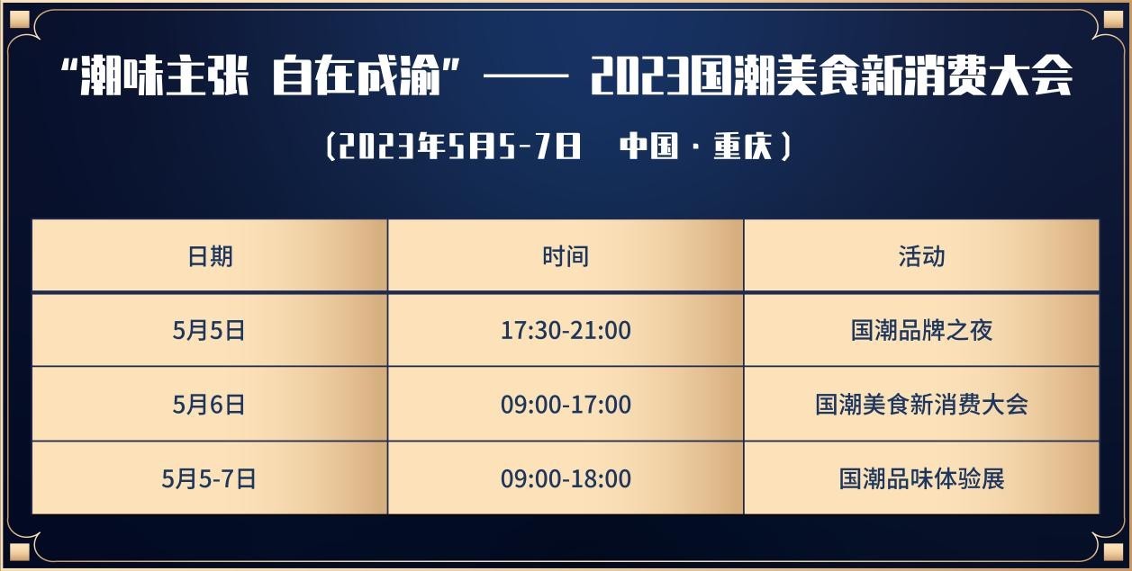 2023国潮美食新消费大会即将开幕，亮点议程抢先看！